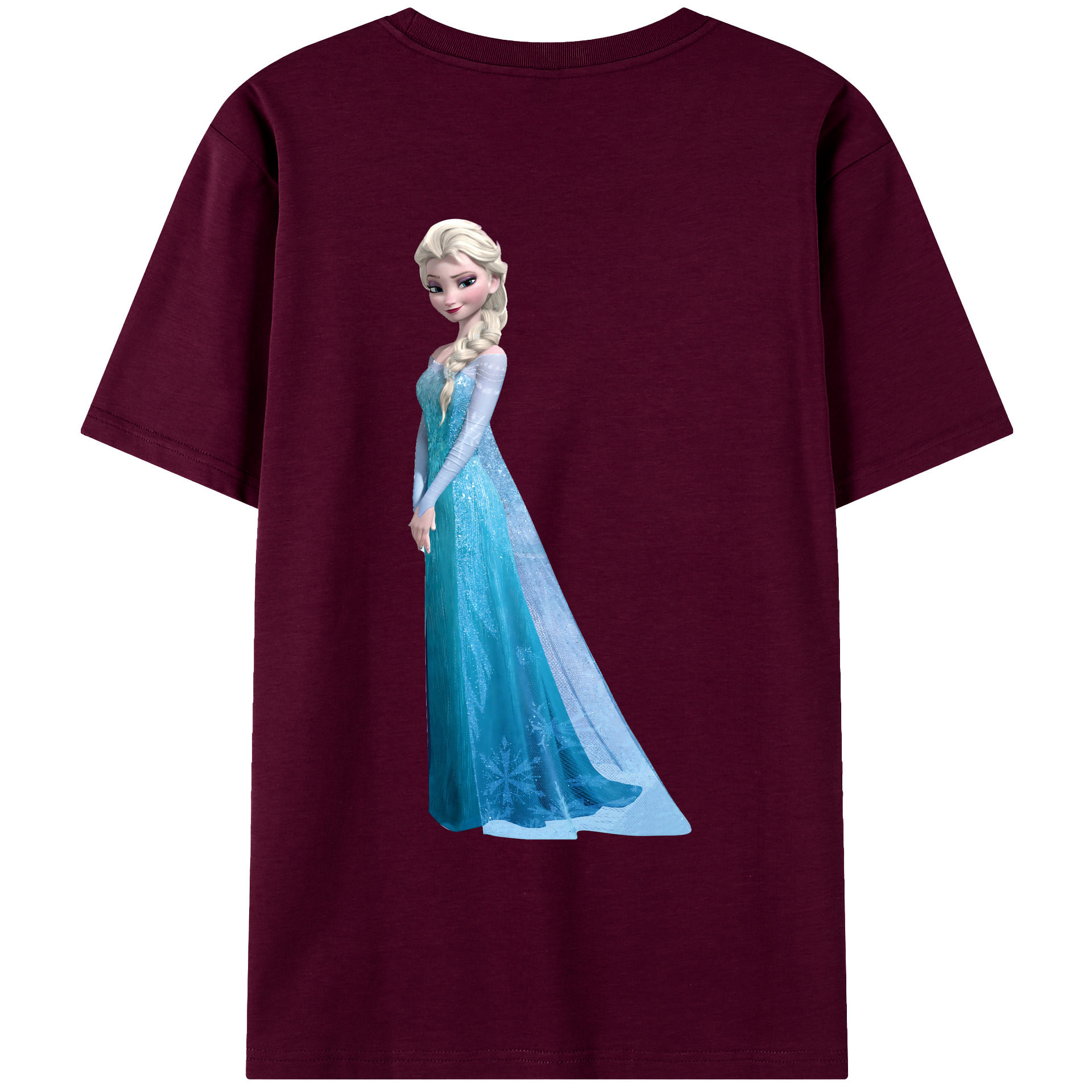 （画像用） アナと雪の女王 アンナ エルサ Frozen Anna Elsa レディース半袖Tシャツ(バックプリント)